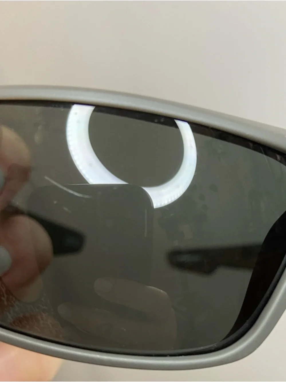 SPY Matte Gray Wraparound Sunglasses with Dark Lenses
